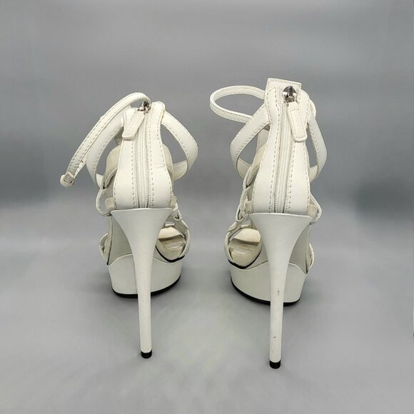 Gucci Daryl Calfskin Suede  Cage Platform Sandals - Picture 14 of 17